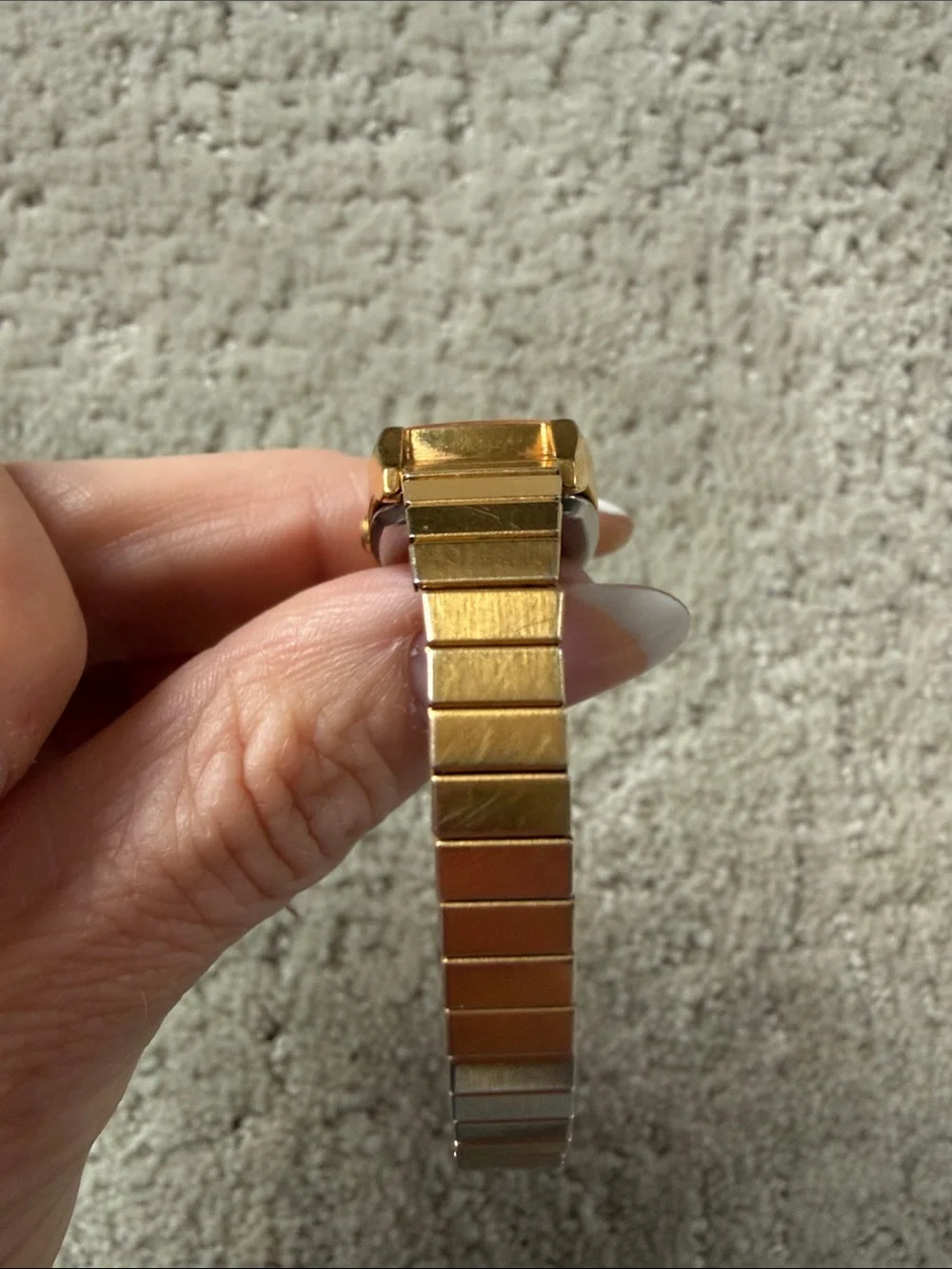 Vintage Timex K Cell Gold Tone Rectangular Women's Quartz Watch - Needs Battery